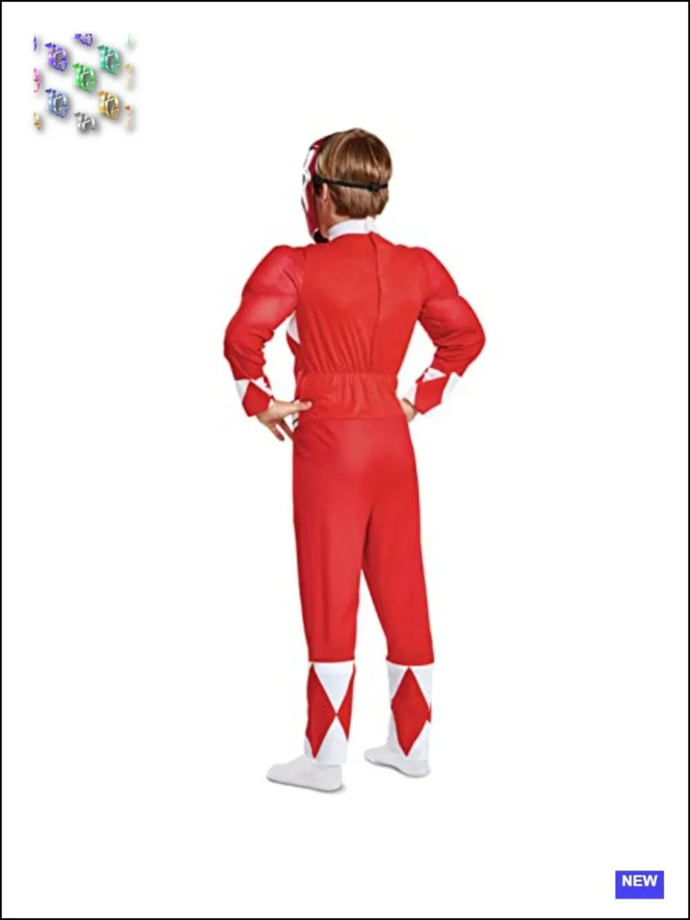 Officially Licensed Red Ranger Muscle Costume with Mask Kids Halloween Cosplay